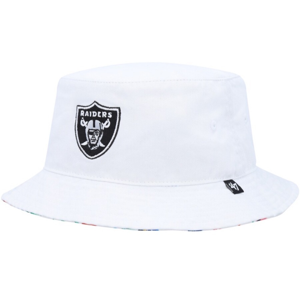 Raiders White Bucket Hat